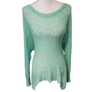 Millau Sweaters | Millau Knit Aqua Green Oversized Sweater | Size: S